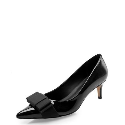 scarpin preto com laço