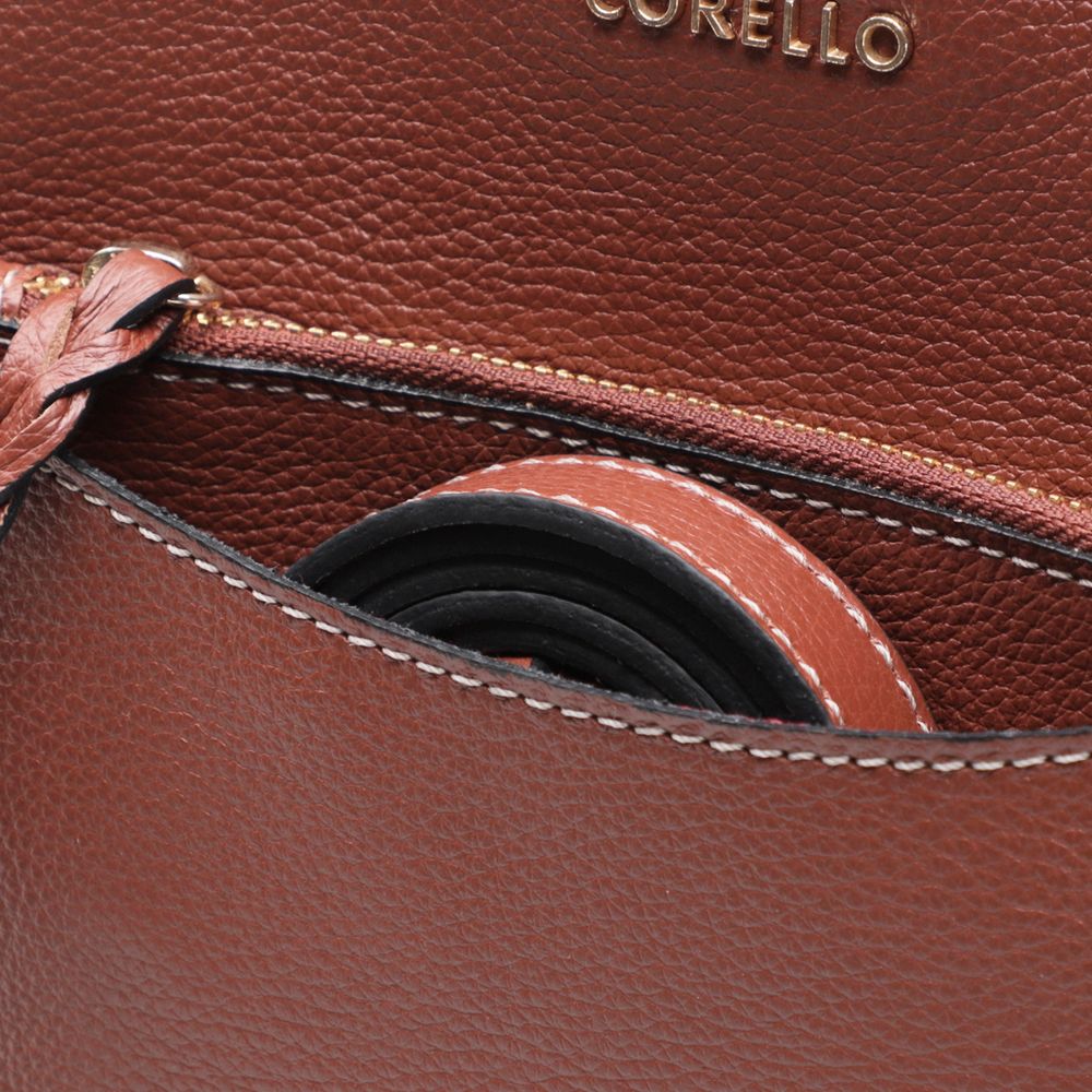 cognac leather handbolsa