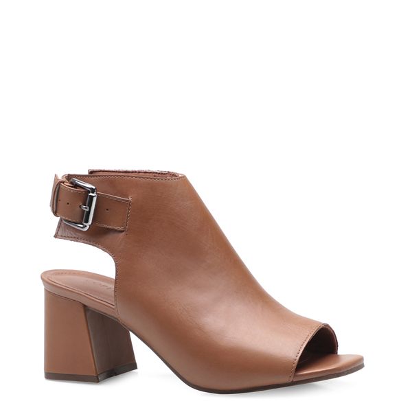 sandalia ankle boot salto medio