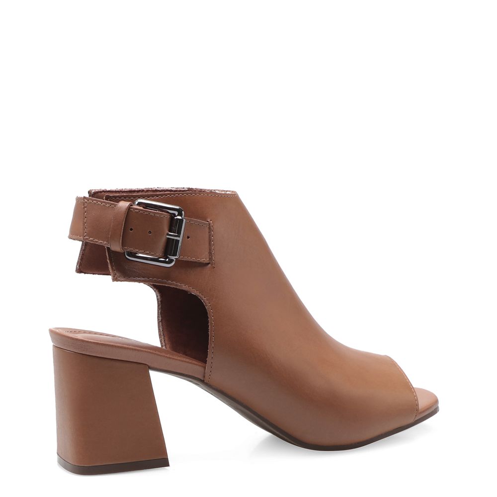 Sandália Feminina Open Boot - Couro Atanado Sela - corello