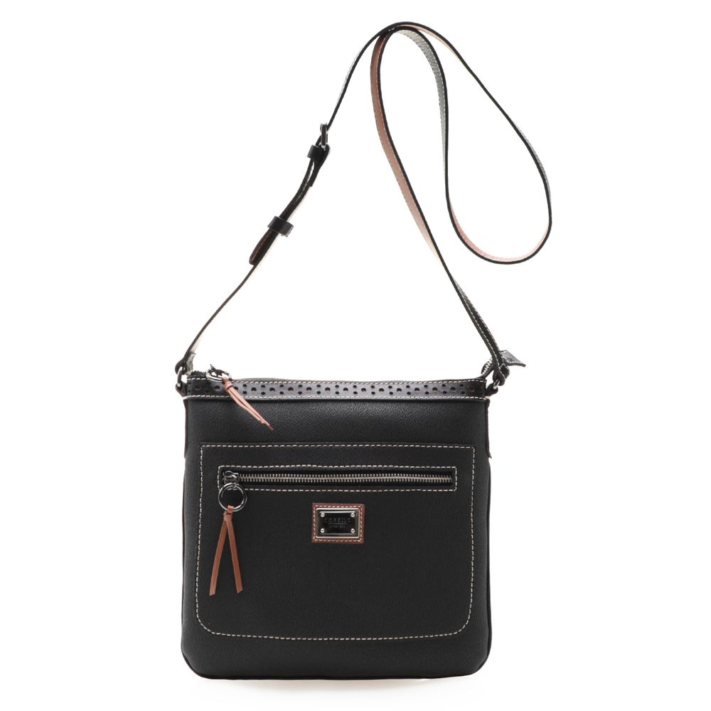 all black cross body bolsa