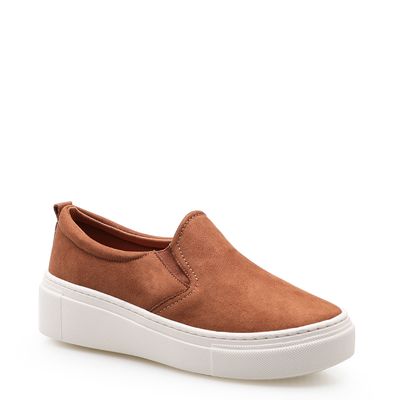 slip on feminino camurça