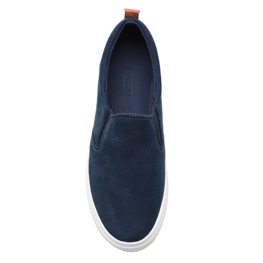 Tenis slip on azul marinho paetê - Dolce \u0026 Menta Calçados