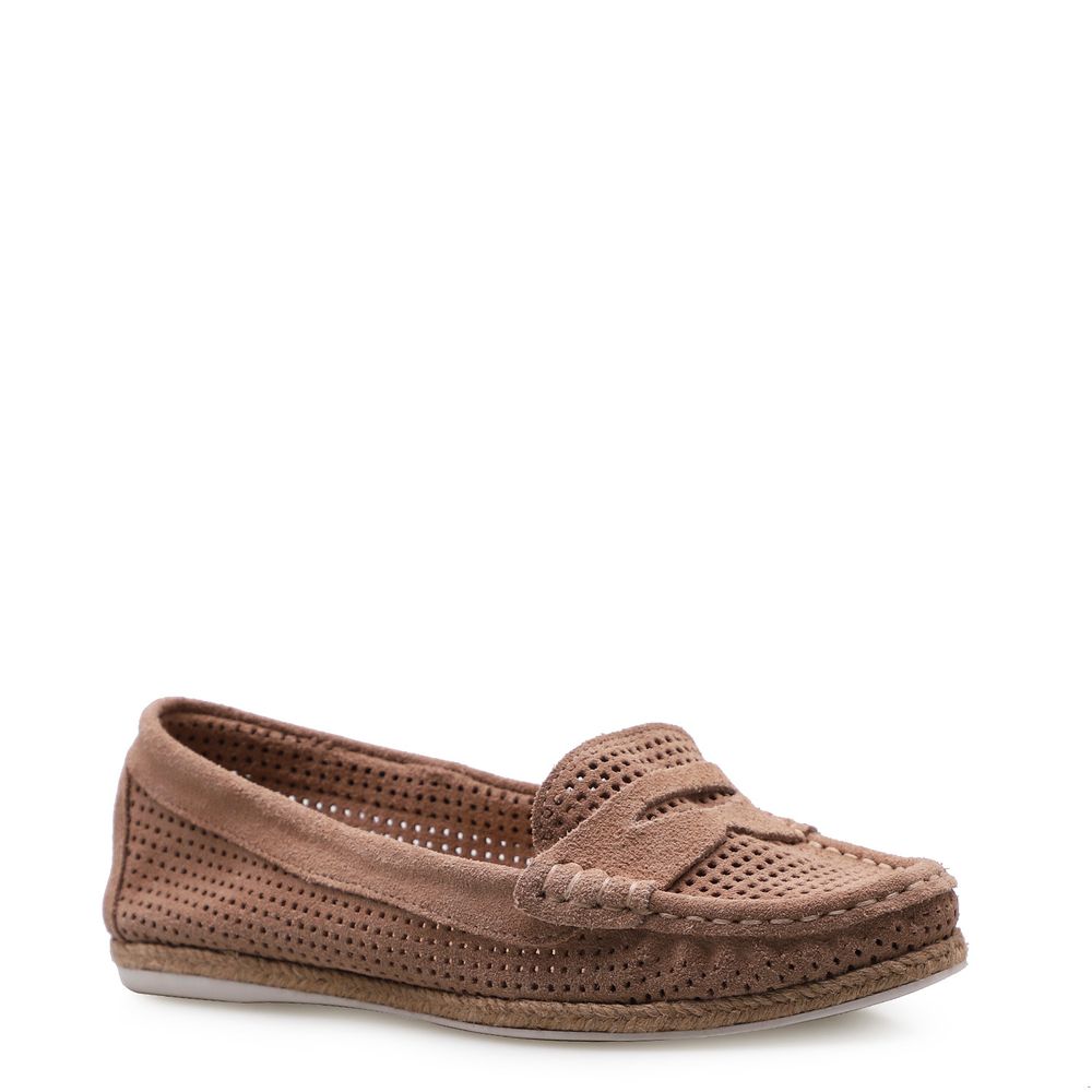 mocassim de camurça feminino