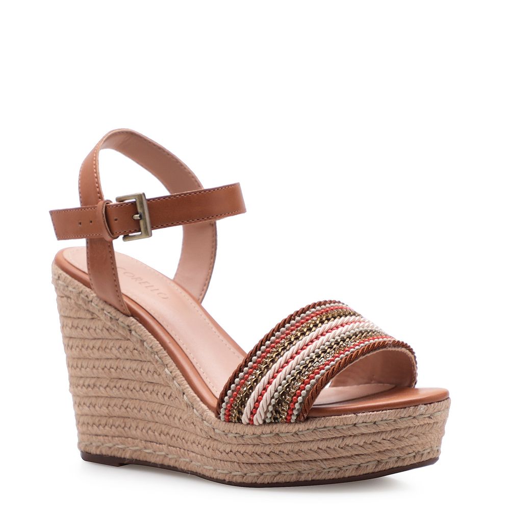 Sandália Feminina Delux - Marrom - corello