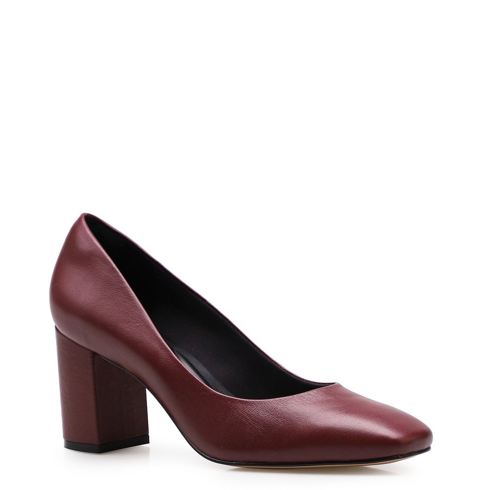 scarpin prata salto grosso