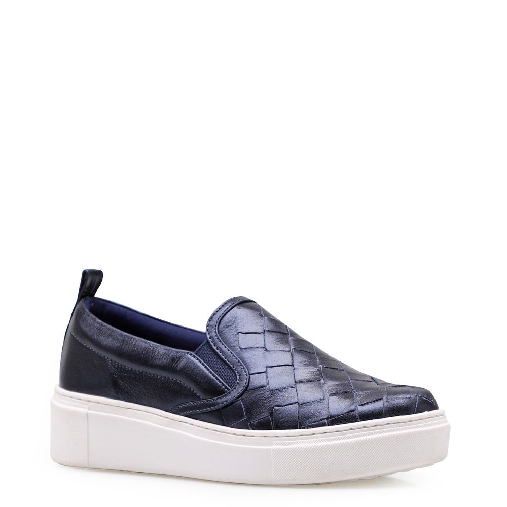 slip on feminino branco couro