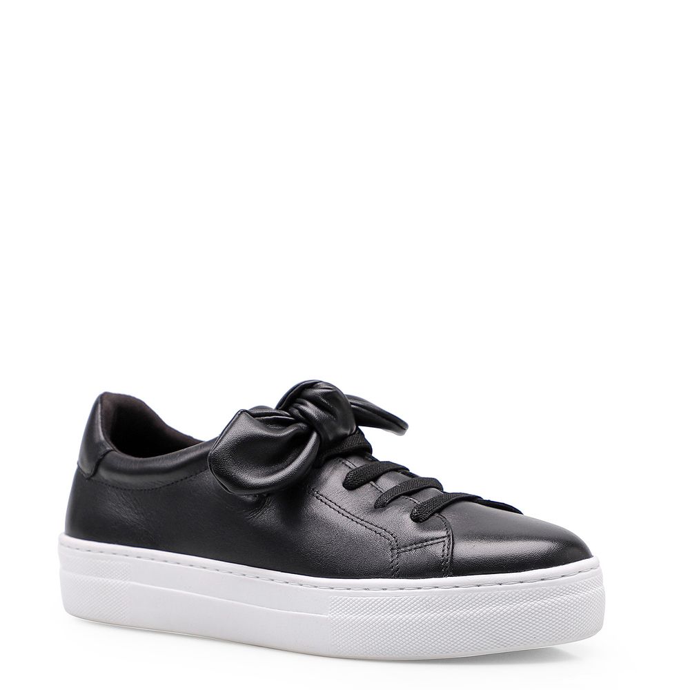 tenis feminino preto de couro