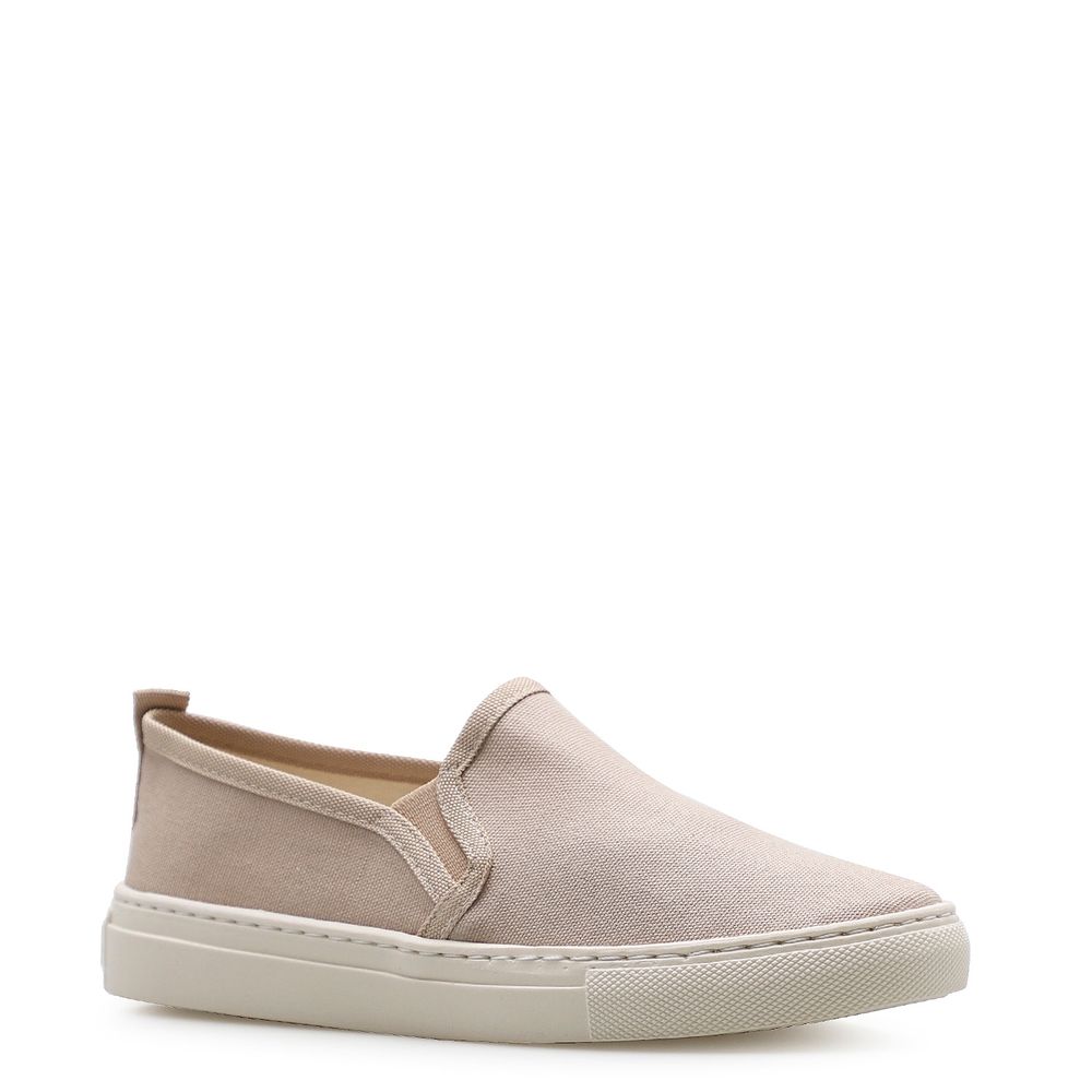 Slip On Feminino - Lona Bege - corello